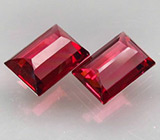 Пара родолитов гранатов 3,06 карат 