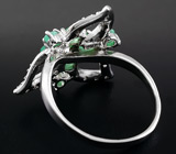 Замечательный комплект с изумрудами Серебро 925