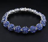 Браслет с кабошонами синих сапфиров Серебро 925
