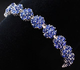 Браслет с кабошонами синих сапфиров Серебро 925