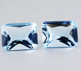 Пара чистейших аквамаринов 2,23 карат 