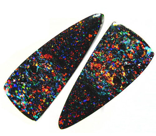 Пара матричных болдер опалов 14,84 карат