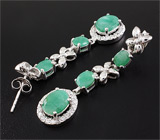 Элегантные серьги с изумрудами Серебро 925