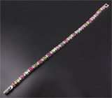 Комплект с кабошонами разноцветных турмалинов Серебро 925