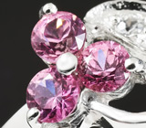 Кольцо из коллекции "Lady Dilly" с розовыми сапфирами и бриллиантами Серебро 925