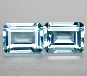 Пара аквамаринов 2,78 карат 
