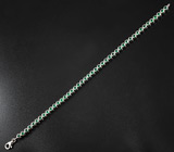 Комплект с зелеными агатами и топазами Серебро 925