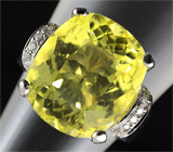 Кольцо с лимонным цитрином Серебро 925