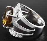 Кольцо с золотистым цитрином Серебро 925