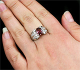 Кольцо с родолитом гранатом Серебро 925
