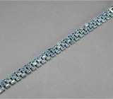 Замечательный браслет с голубыми топазами Серебро 925