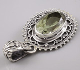 Кулон с зеленым аметистом Серебро 925