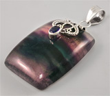 Кулон с флюоритом и аметистом Серебро 925