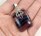 Кулон с флюоритом и аметистом Серебро 925