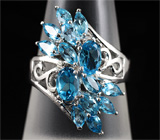 Превосходное кольцо с топазами Серебро 925