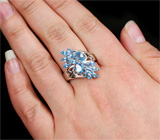 Превосходное кольцо с топазами Серебро 925