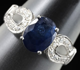 Элегантное кольцо с синим сапфиром Серебро 925