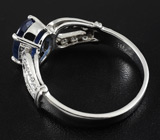 Элегантное кольцо с синим сапфиром Серебро 925