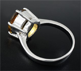 Кольцо с чудесным золотистым цитрином Серебро 925