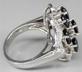 Эффектное кольцо с прекрасными сапфирамии Серебро 925