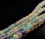 163 эфиопских опала 35 + карат на нити 