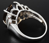 Кольцо с дымчатым топазом Серебро 925