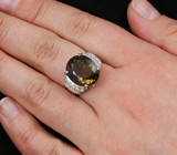 Кольцо с дымчатым топазом Серебро 925