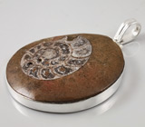 Кулон с аммонитом Серебро 925