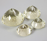 Набор из 4 цитринов 88,5 карат 