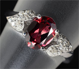 Изящное кольцо с родолитом гранатом Серебро 925