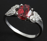 Изящное кольцо с родолитом гранатом Серебро 925