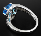 Элегантное кольцо с голубым топазом Серебро 925