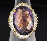 Крупное кольцо с аметистом Серебро 925