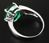 Кольцо с зеленым агатом Серебро 925