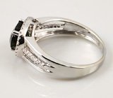 Кольцо с полихромным сапфиром и бриллиантами