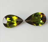 Пара верделитов турмалинов 0,52 карат 