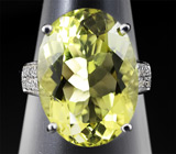 Кольцо с лимонным цитрином Серебро 925