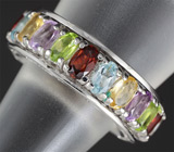 Оригинальное кольцо с самоцветами Серебро 925