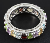 Оригинальное кольцо с самоцветами Серебро 925