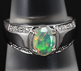 Кольцо с ограненным опалом Серебро 925