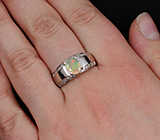 Кольцо с ограненным опалом Серебро 925