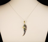 Кулон с эфиопским опалом и перидотами Серебро 925