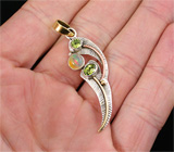 Кулон с эфиопским опалом и перидотами Серебро 925