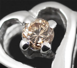 Кольцо из коллекции "Lady Dilly" с бриллиантом цвета "шампань" Серебро 925