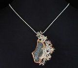 Комплект с кожей ската и аметистами Серебро 925