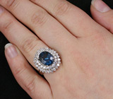 Кольцо с синим топазом Серебро 925