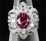 Кольцо с превосходным ярко-розовым турмалином Серебро 925