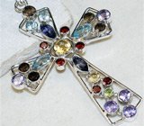 Кулон с самоцветами Серебро 925