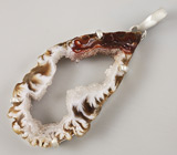 Кулон со слайсом друзы агата Серебро 925