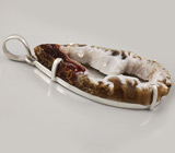 Кулон со слайсом друзы агата Серебро 925